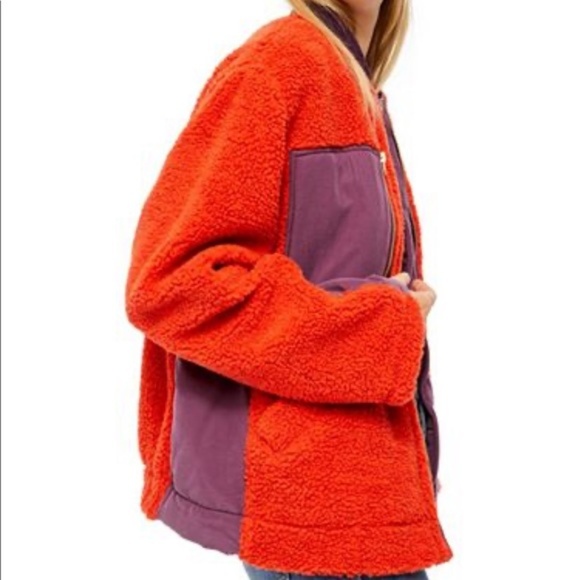 Free People Rivington Sherpa Zip Up Coat Jacket - Picture 7 of 8